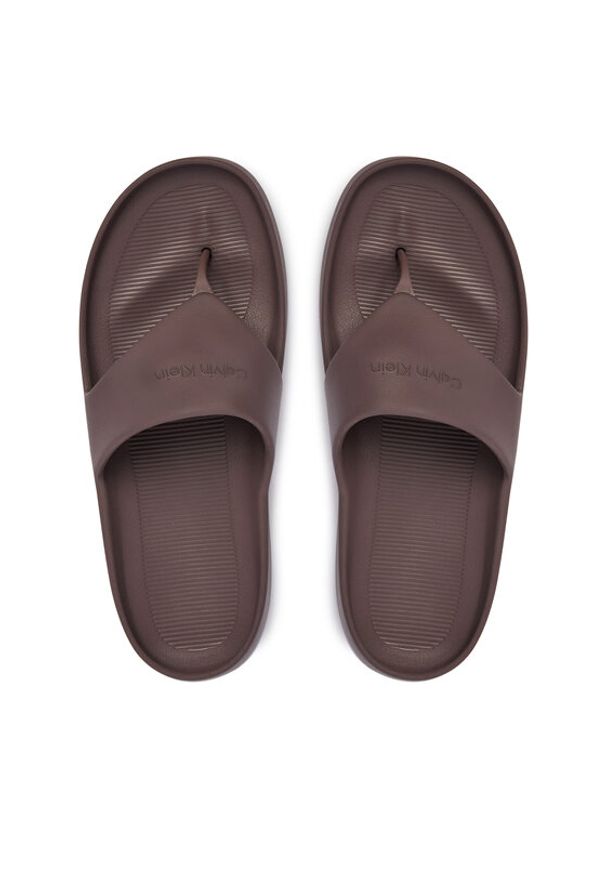 Calvin Klein Japonki One Piece Eva Flip Flop Thong HW0HW02957 Brązowy. Kolor: brązowy. Materiał: syntetyk