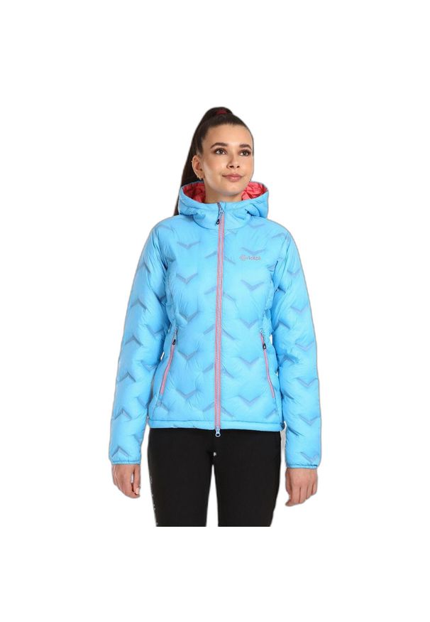 Damska kurtka puchowa Kilpi Alberta. Kolor: niebieski. Materiał: nylon. Technologia: Primaloft. Sport: turystyka piesza