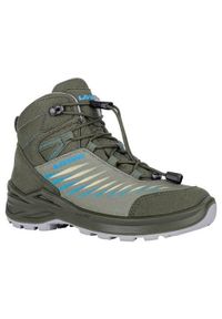 Buty trekkingowe dla dzieci Lowa Zirrox Ii Gtx Mid Junior. Kolor: wielokolorowy. Materiał: materiał, syntetyk, tkanina. Szerokość cholewki: normalna