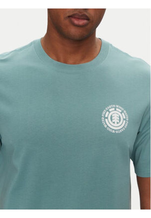 Element T-Shirt ELYZT00490 Zielony Regular Fit. Kolor: zielony. Materiał: bawełna