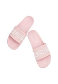 Big-Star - Różowe Klapki Big Star Damskie Buty Na Lato. Okazja: na plażę. Kolor: różowy. Sezon: lato #7