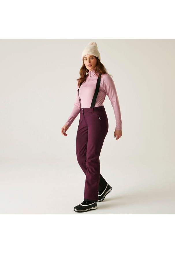 DARE 2B - Damskie wodoodporne izolowane spodnie narciarskie Shrink. Kolor: fioletowy. Sezon: zima. Sport: narciarstwo