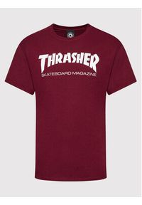 Thrasher T-Shirt Skatemag Bordowy Regular Fit. Kolor: czerwony. Materiał: bawełna #4