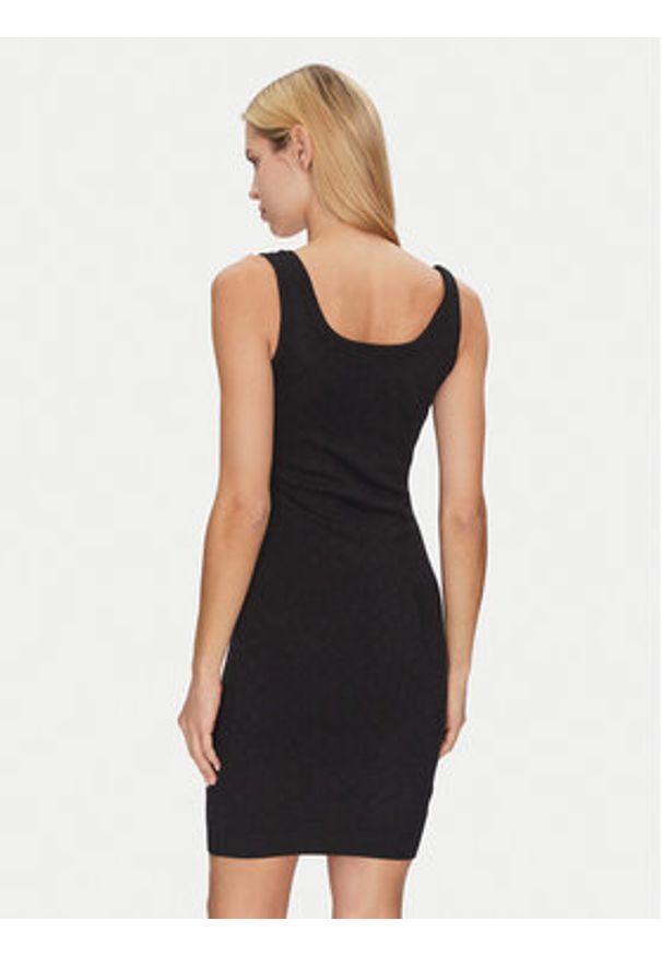Guess Sukienka dzianinowa W5RK17 Z2YJ2 Czarny Slim Fit. Kolor: czarny. Materiał: wiskoza