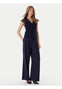 Morgan Bluzka 251-DELI Granatowy Slim Fit. Kolor: niebieski. Materiał: syntetyk
