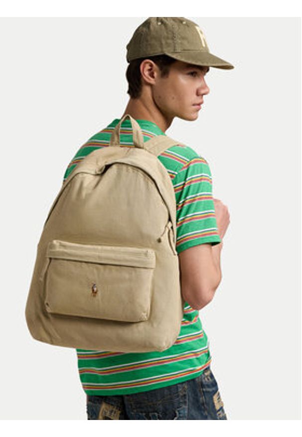 Polo Ralph Lauren Plecak 405967603001 Beżowy. Kolor: beżowy. Materiał: materiał
