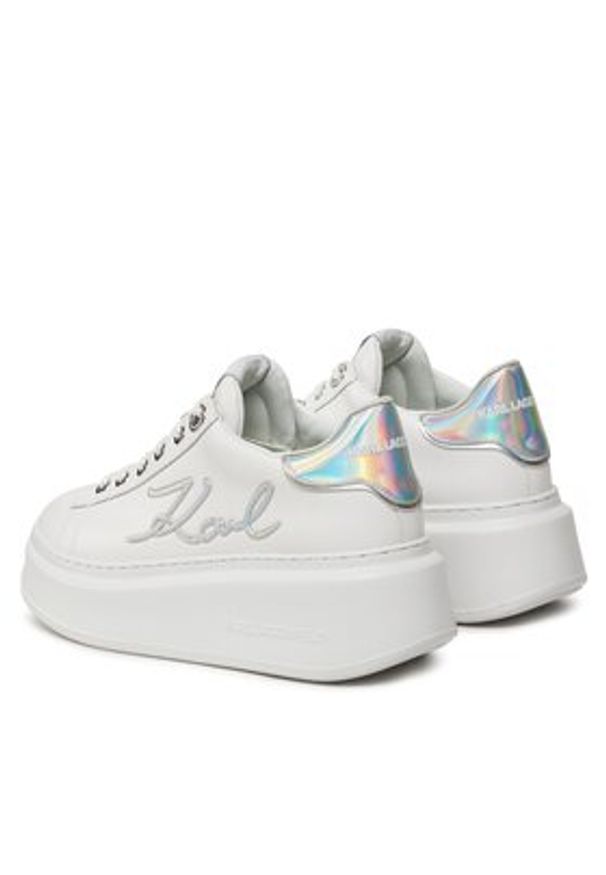 Karl Lagerfeld - KARL LAGERFELD Sneakersy KL63510A Biały. Kolor: biały. Materiał: skóra