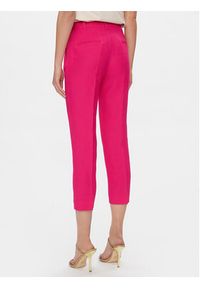 Liviana Conti Spodnie materiałowe L3SM43 Różowy Regular Fit. Kolor: różowy. Materiał: len, wiskoza #6