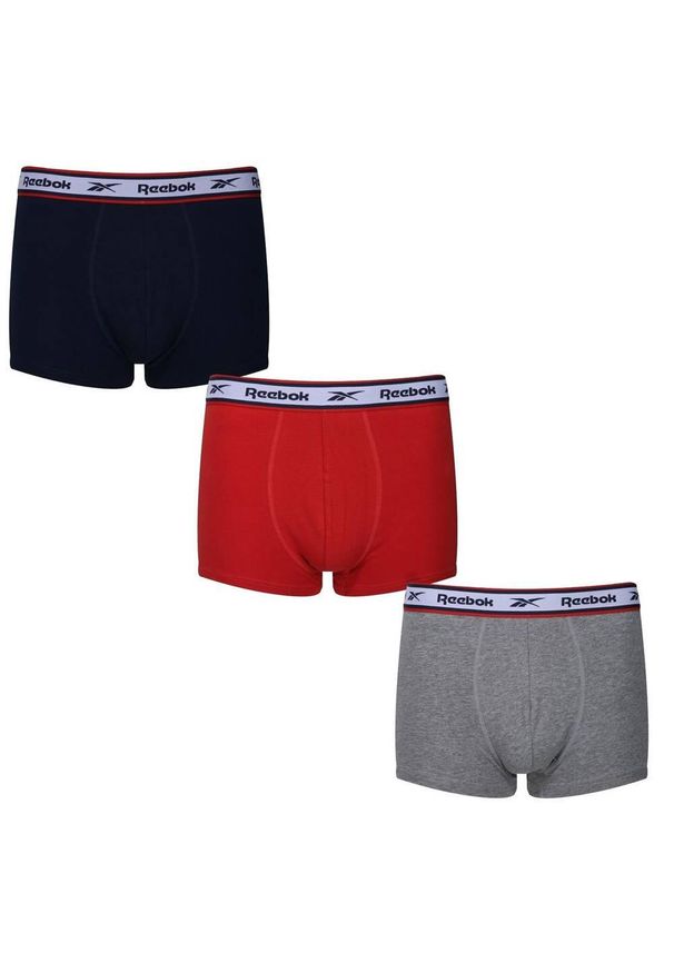 Bokserki męskie Reebok Trunk Yosef 3-pack. Kolor: wielokolorowy. Materiał: elastan, bawełna