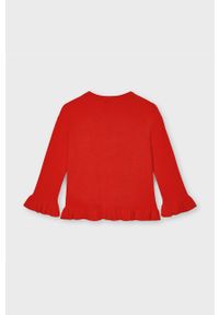 Mayoral - Sweter dziecięcy. Okazja: na co dzień. Kolor: czerwony. Materiał: dzianina, poliamid, wiskoza. Wzór: gładki. Styl: casual #3