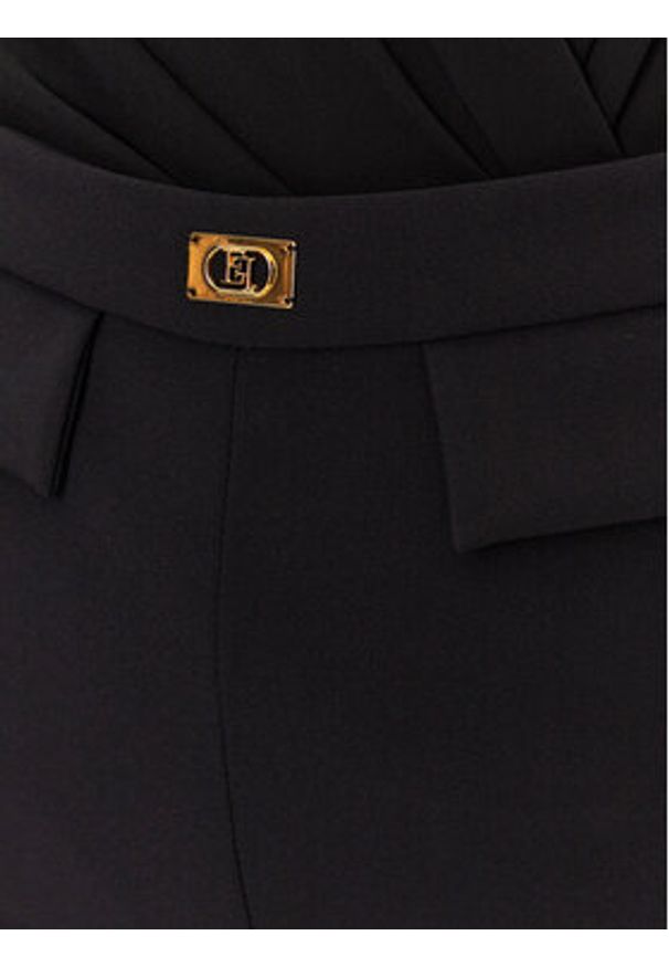 Elisabetta Franchi Spodnie materiałowe PA-078-51E2-V300 Czarny Regular Fit. Kolor: czarny. Materiał: syntetyk