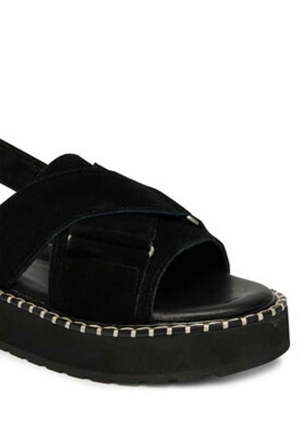 EMU Australia Sandały Morna W13284 Czarny. Kolor: czarny. Materiał: materiał