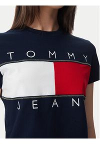Tommy Jeans T-Shirt Flag DW0DW22818 Granatowy Regular Fit. Kolor: niebieski. Materiał: bawełna #2