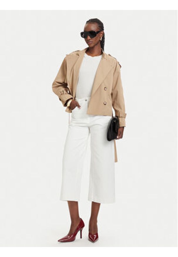 Patrizia Pepe Jeansy 2P1756/D107-W146 Biały Relaxed Fit. Kolor: biały