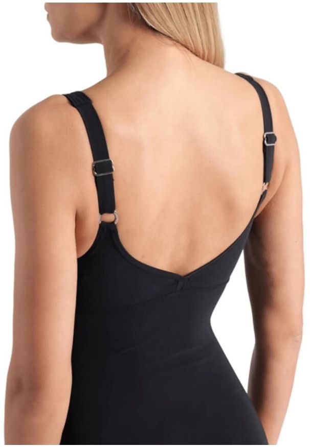 Strój Kąpielowy damski Arena Swimsuit Milena Wing. Kolor: czarny. Materiał: materiał. Wzór: aplikacja, nadruk