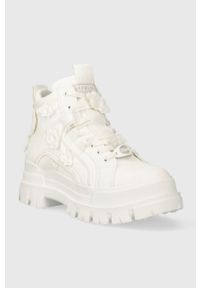 Buffalo sneakersy Aspha Nc Mid Cloud kolor biały 1622279. Nosek buta: okrągły. Kolor: biały. Materiał: guma. Szerokość cholewki: normalna. Obcas: na platformie #5