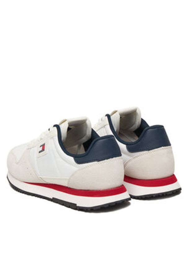 Tommy Jeans Sneakersy Tjm Eva Runner Leather EM0EM01649 Biały. Kolor: biały. Materiał: zamsz, skóra