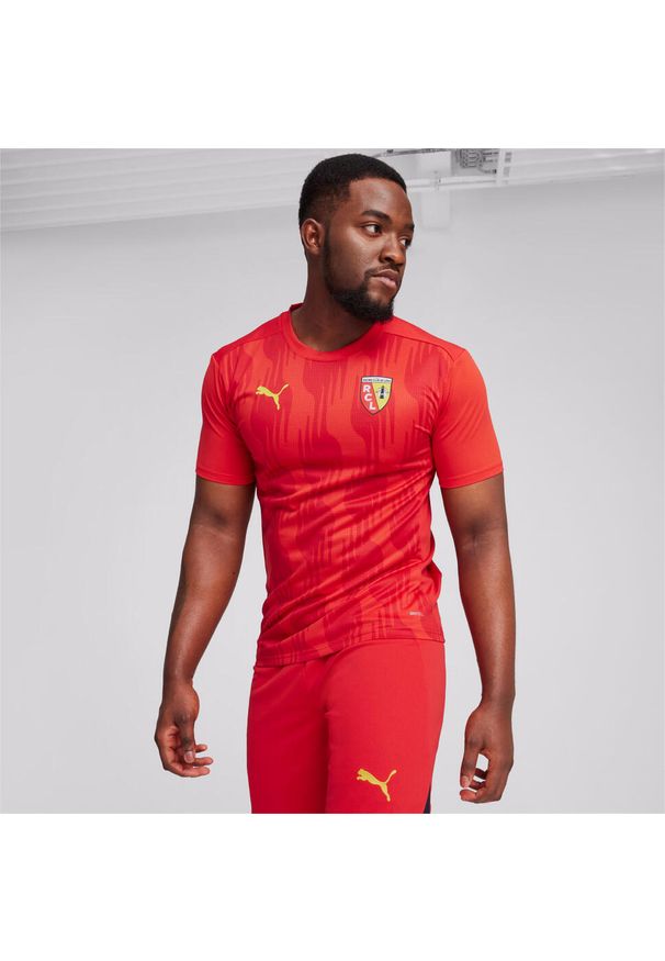 Puma - Koszulka przedmeczowa RC Lens 2024/25. Kolor: wielokolorowy, żółty, czerwony. Sport: piłka nożna