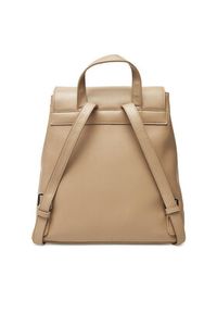 Calvin Klein Plecak Ck Flap Backpack With Conv Strap K60K613038 Beżowy. Kolor: beżowy. Materiał: skóra #5
