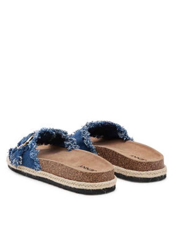 Jenny - JENNY Klapki LB-P1629 Granatowy. Kolor: niebieski. Materiał: materiał