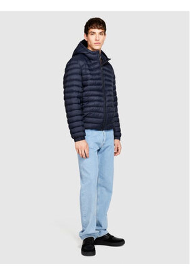 Sisley Kurtka puchowa 2BA2SN02H Granatowy Slim Fit. Kolor: niebieski. Materiał: syntetyk