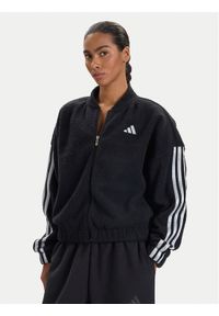 Adidas - adidas Bluza Holiday High Pile JM1891 Czarny Loose Fit. Kolor: czarny. Materiał: syntetyk