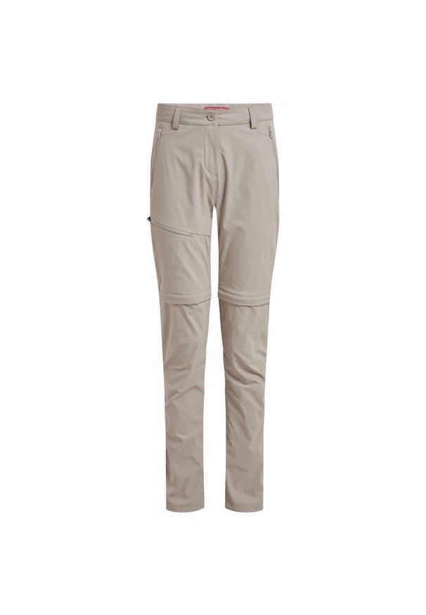 CRAGHOPPERS - Spodnie Damskie Pro III Nosilife Convertible Trousers. Kolor: brązowy. Sezon: lato. Sport: turystyka piesza