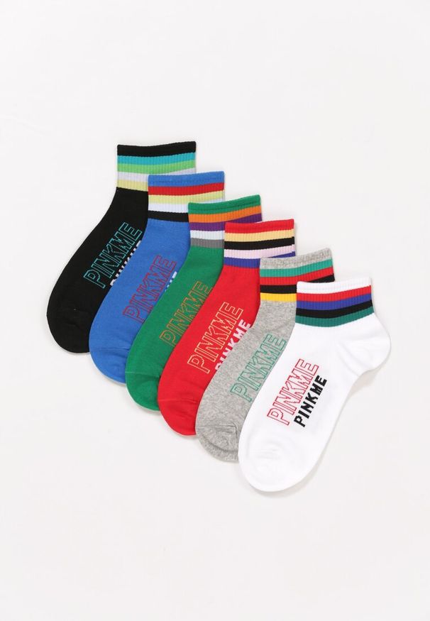 Born2be - 5-pack Mix Kolorów Skarpet Telelira. Wzór: napisy, aplikacja