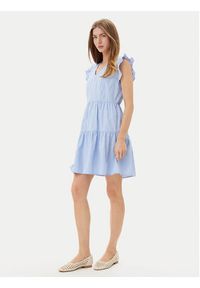 Vero Moda Sukienka codzienna 10325250 Niebieski Regular Fit. Okazja: na co dzień. Kolor: niebieski. Materiał: bawełna, syntetyk. Typ sukienki: proste. Styl: casual #6