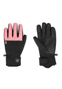 SIROKO - Rękawice snowboardowe i narciarskie unisex. Kolor: różowy, wielokolorowy, czarny. Sezon: zima. Sport: narciarstwo, snowboard #1