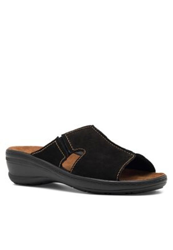 Go Soft Klapki ARC-4854-07 Czarny. Kolor: czarny. Materiał: zamsz, skóra