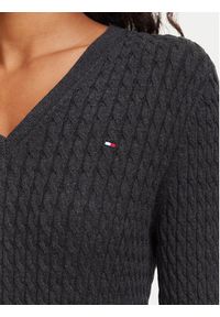TOMMY HILFIGER - Tommy Hilfiger Sweter WW0WW44987 Szary ciemny Regular Fit. Kolor: szary. Materiał: bawełna #5