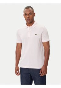 Lacoste Polo PH4012 Różowy Slim Fit. Typ kołnierza: polo. Kolor: różowy. Materiał: bawełna #1