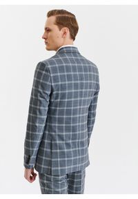 Pako Lorente - PAKO LORENTE – Szara marynarka garniturowa w kratę z wełną. Kolor: szary. Materiał: wełna. Styl: elegancki #4