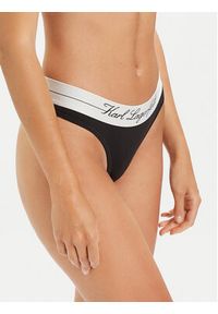 Karl Lagerfeld - KARL LAGERFELD Stringi A1W47095 Czarny. Kolor: czarny. Materiał: bawełna #6