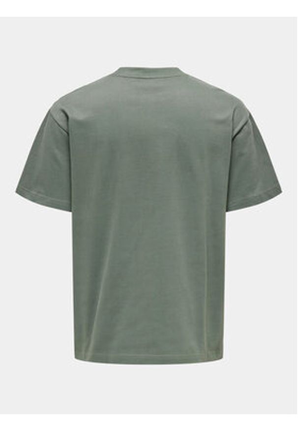 Only & Sons T-Shirt 22028766 Zielony Relaxed Fit. Kolor: zielony. Materiał: bawełna