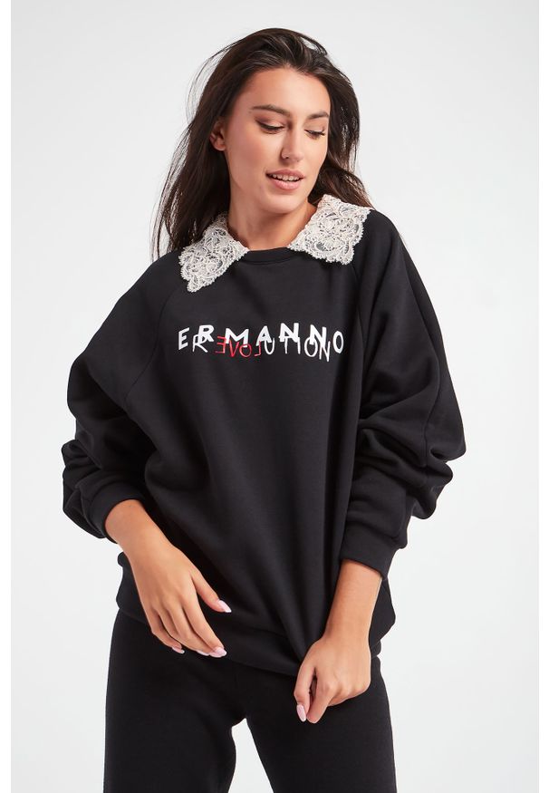 Ermanno Firenze - BLUZA ERMANNO FIRENZE. Materiał: koronka. Wzór: koronka, aplikacja, nadruk