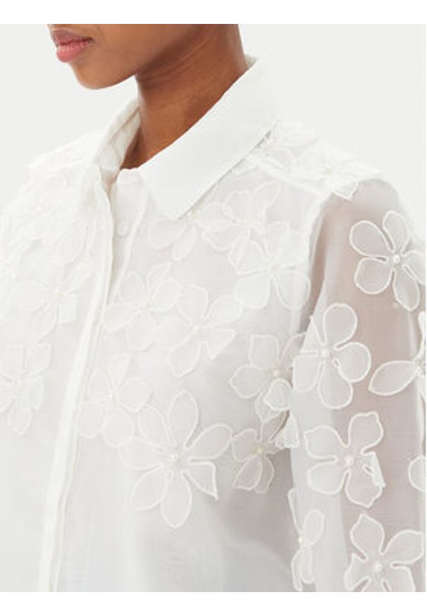 French Connection Koszula 72YAV Biały Regular Fit. Kolor: biały. Materiał: syntetyk