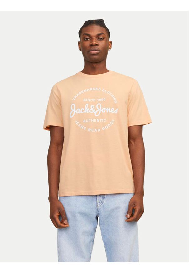 Jack & Jones - Jack&Jones T-Shirt Forest 12247972 Pomarańczowy Standard Fit. Kolor: pomarańczowy. Materiał: syntetyk, bawełna