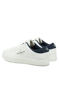 Calvin Klein Jeans Sneakersy Classic Cupsole Low Ml Lth YM0YM00864 Biały. Kolor: biały. Materiał: skóra