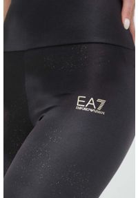 EA7 Emporio Armani legginsy damskie kolor szary wzorzyste. Stan: podwyższony. Kolor: szary #2