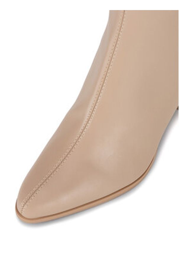Nine West Botki WFA3000-1 Beżowy. Kolor: beżowy. Materiał: materiał