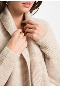 bonprix - Długi sweter bez zapięcia. Kolor: beżowy. Długość: długie #2