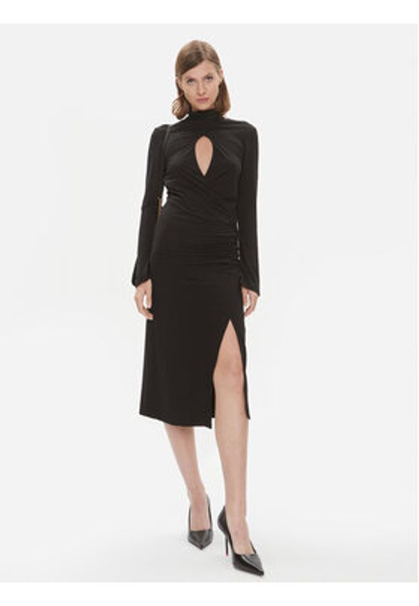 Pinko Sukienka koktajlowa Alpha 102367 A1DE Czarny Slim Fit. Kolor: czarny. Materiał: wiskoza. Styl: wizytowy