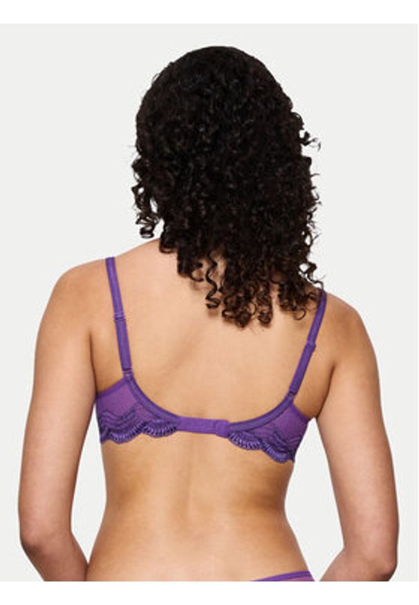 Triumph Biustonosz balkonetka Comfort Glam 10224928 Fioletowy. Kolor: fioletowy. Materiał: syntetyk