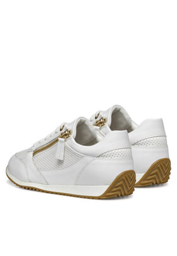 Geox Sneakersy D Calithe D36N0A 05485 C1000 Biały. Kolor: biały. Materiał: skóra