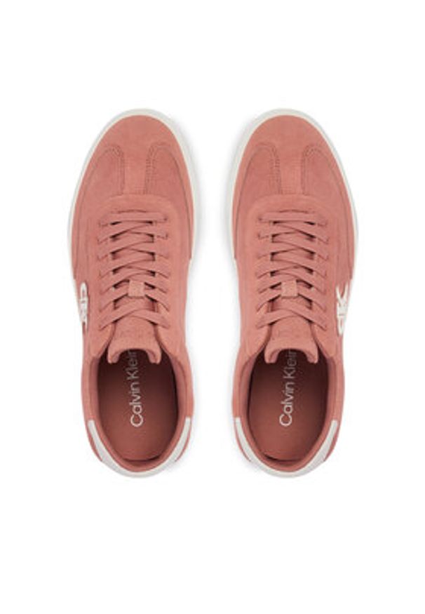 Calvin Klein Sneakersy Low Pro Cups Wt Suede Mg HW0HW03144 Różowy. Kolor: różowy. Materiał: zamsz, skóra