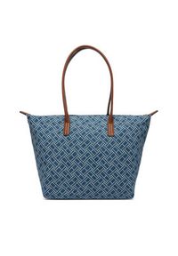 TOMMY HILFIGER - Tommy Hilfiger Torebka Popette Tote Denim Flag AW0AW18613 Niebieski. Kolor: niebieski #3