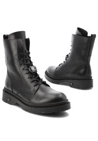 Czarne Botki Karino Skórzane Obuwie Damskie. Okazja: na co dzień. Kolor: czarny. Materiał: skóra. Styl: casual, elegancki #4