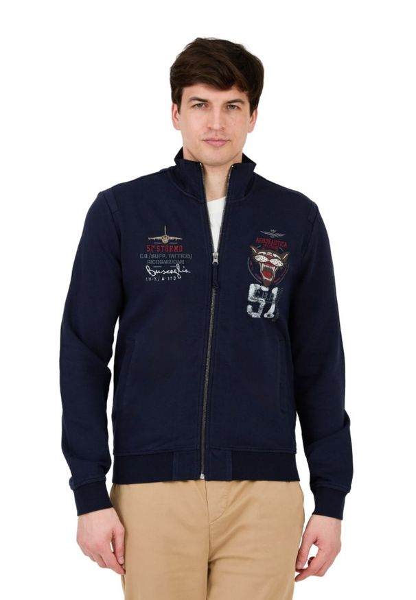 Aeronautica Militare - AERONAUTICA MILITARE Granatowy bluza Embroidered 51st. Kolor: niebieski